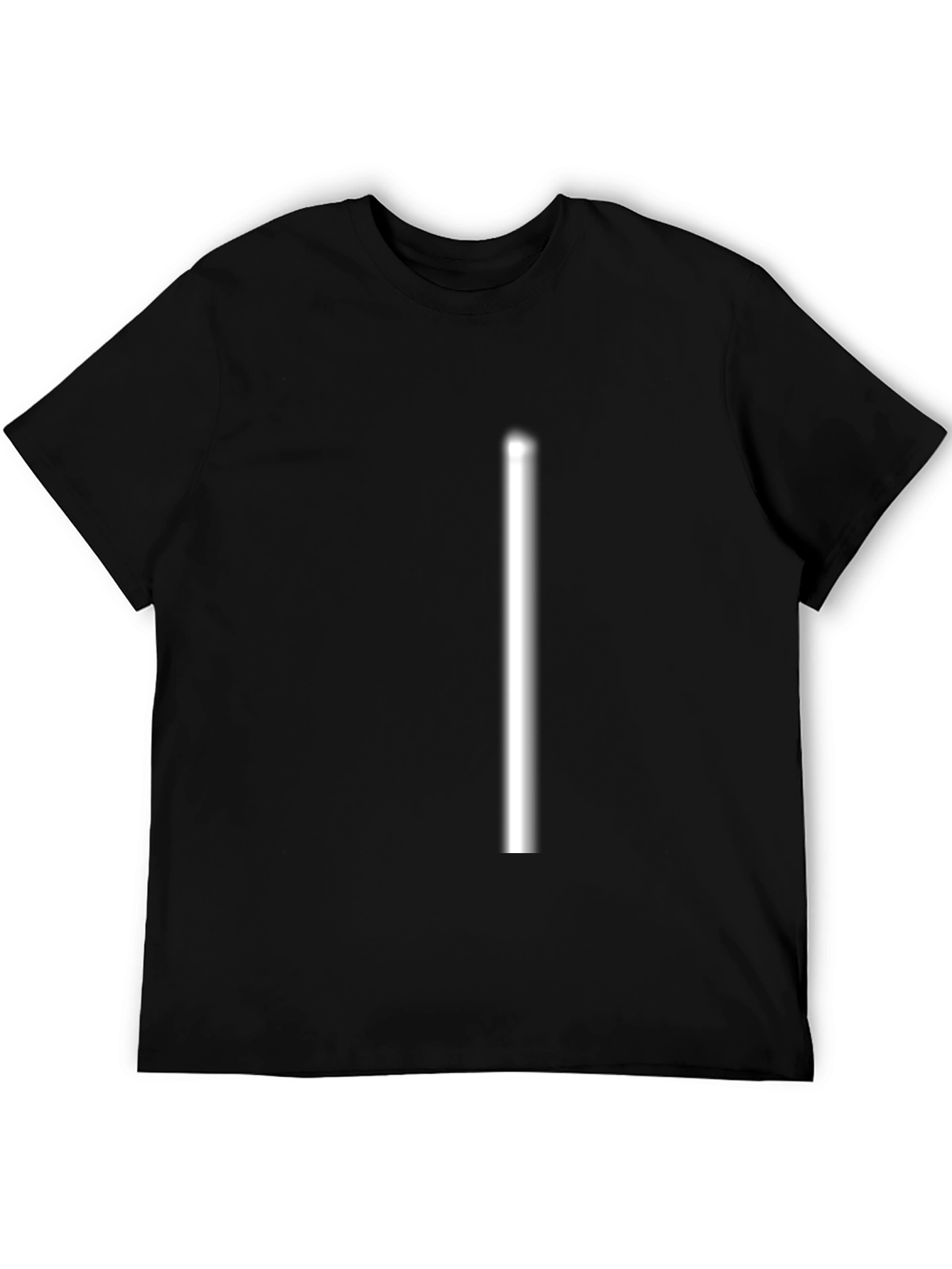 Mens Solid Black Crewneck T-Shirt