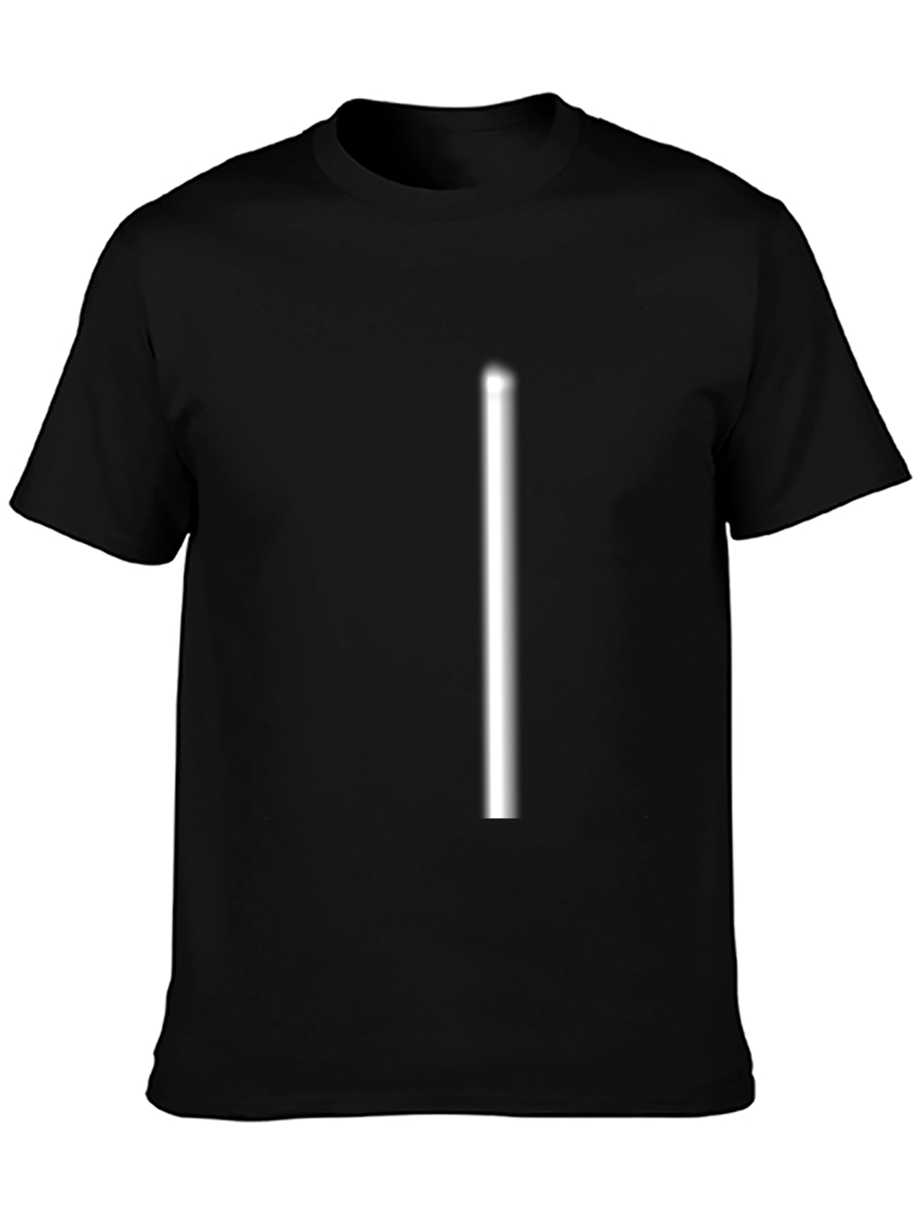 Mens Solid Black Crewneck T-Shirt