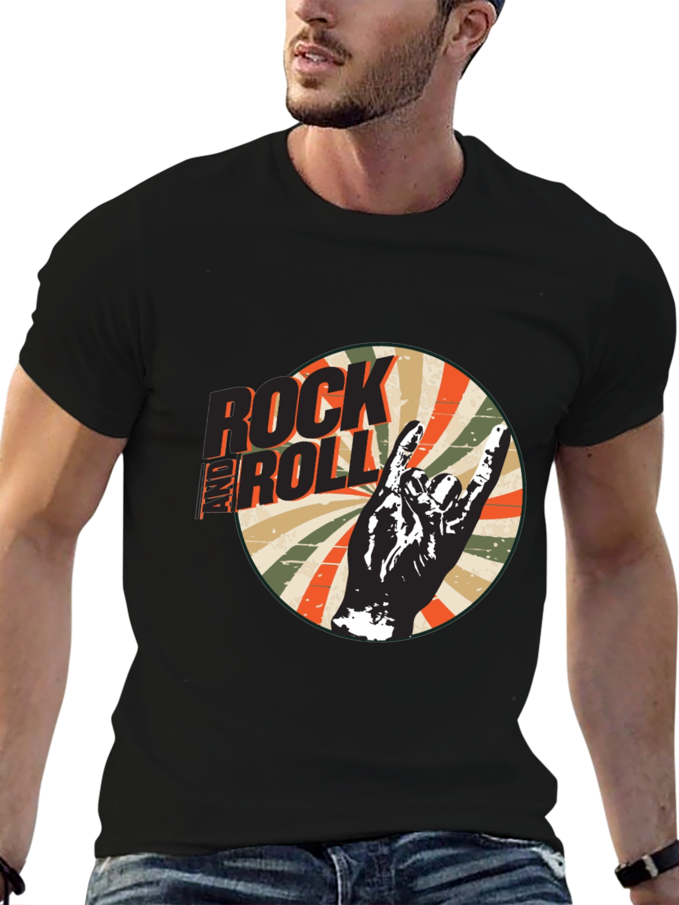 Rock and Roll Retro Graphic T-Shirt