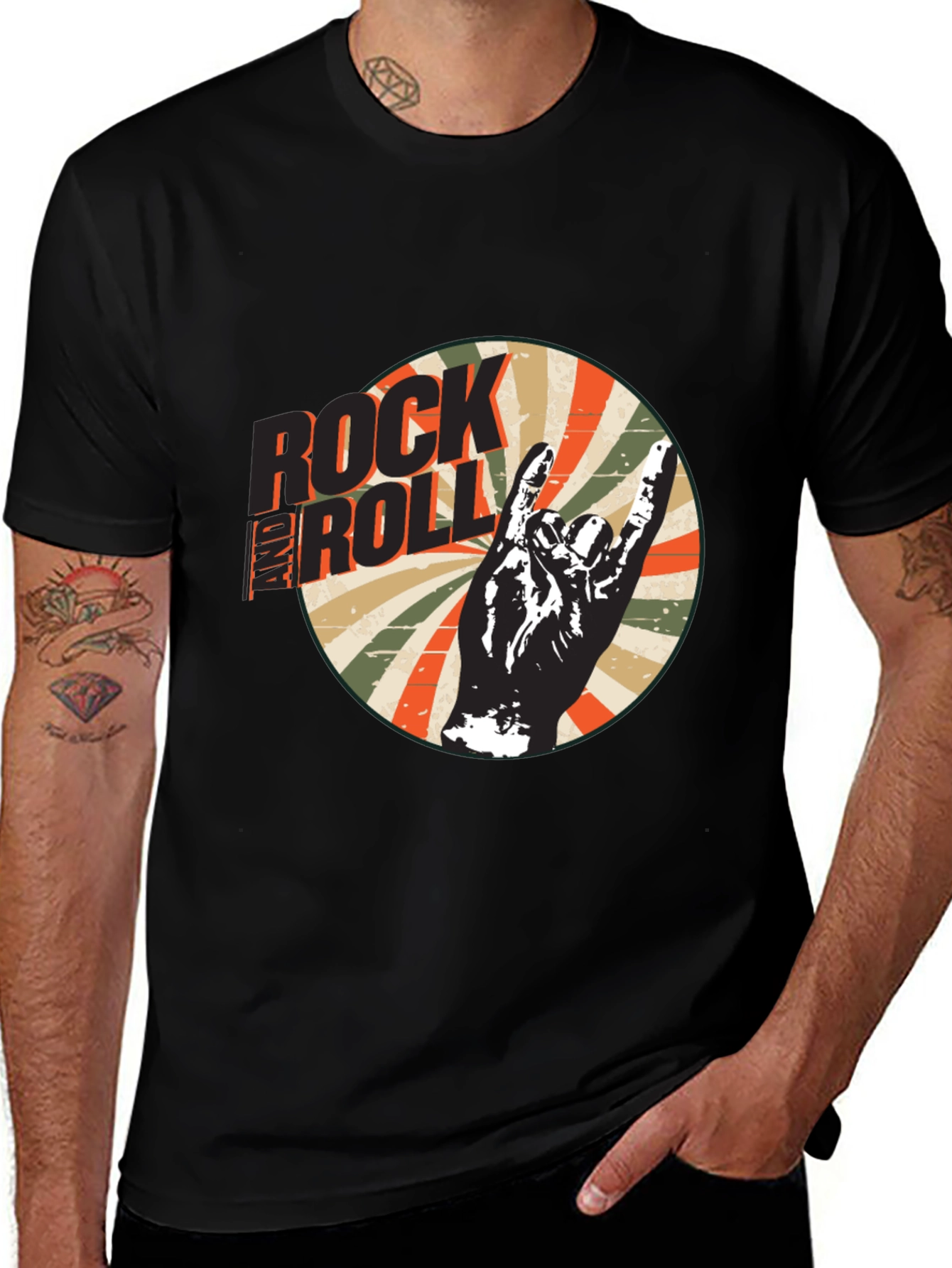 Rock and Roll Retro Graphic T-Shirt