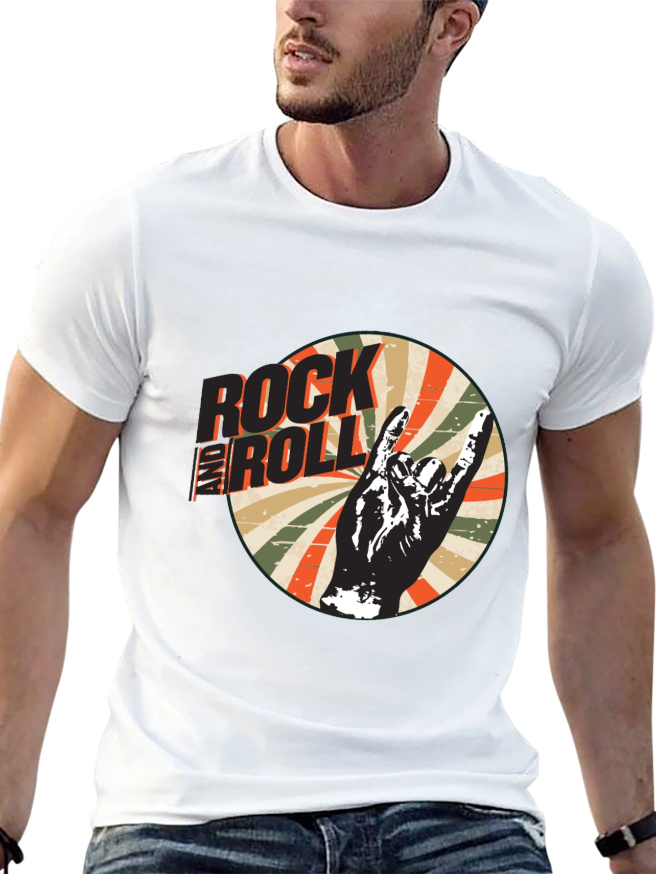 Rock and Roll Retro Graphic T-Shirt