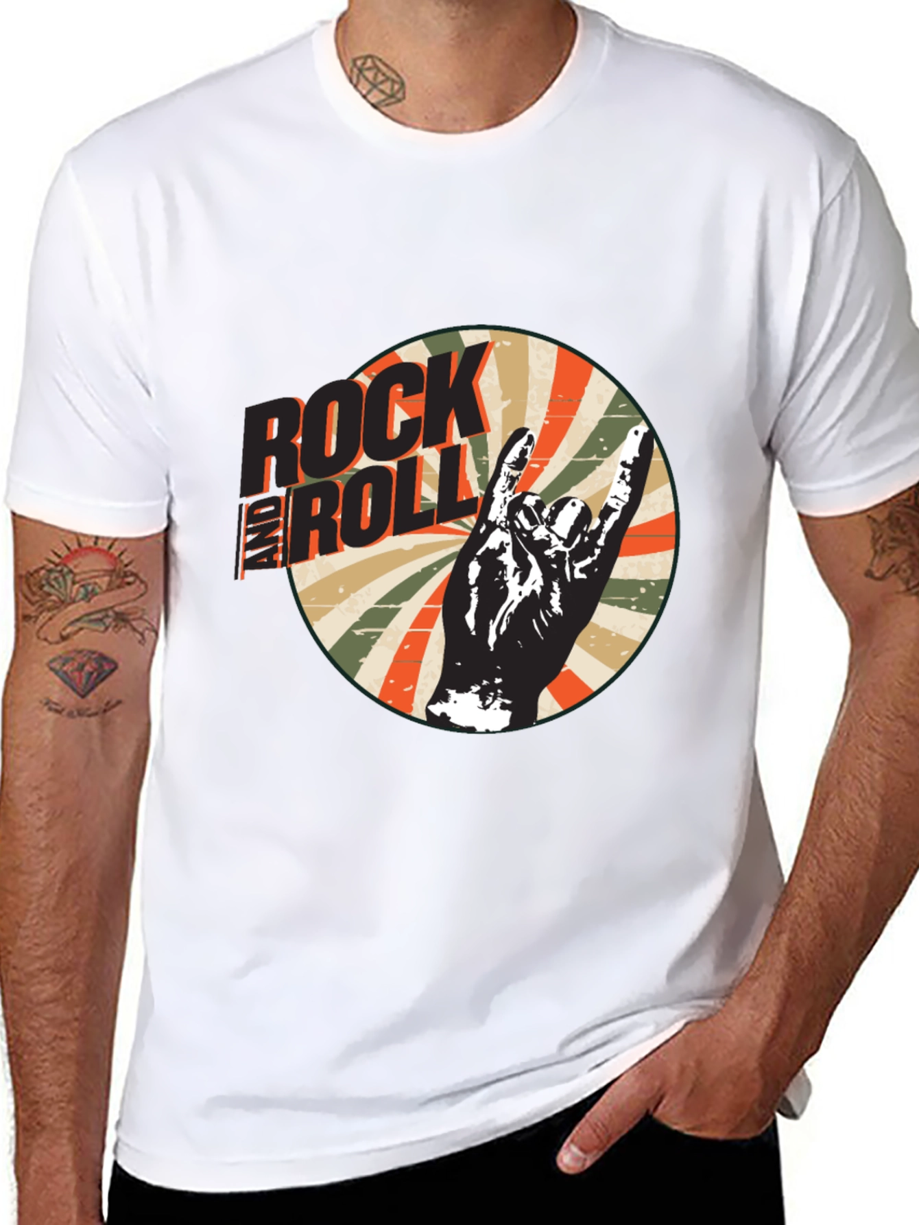 Rock and Roll Retro Graphic T-Shirt