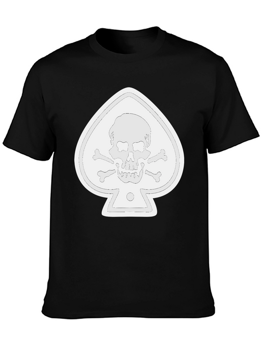 Spade Skull Graphic Tee - Black