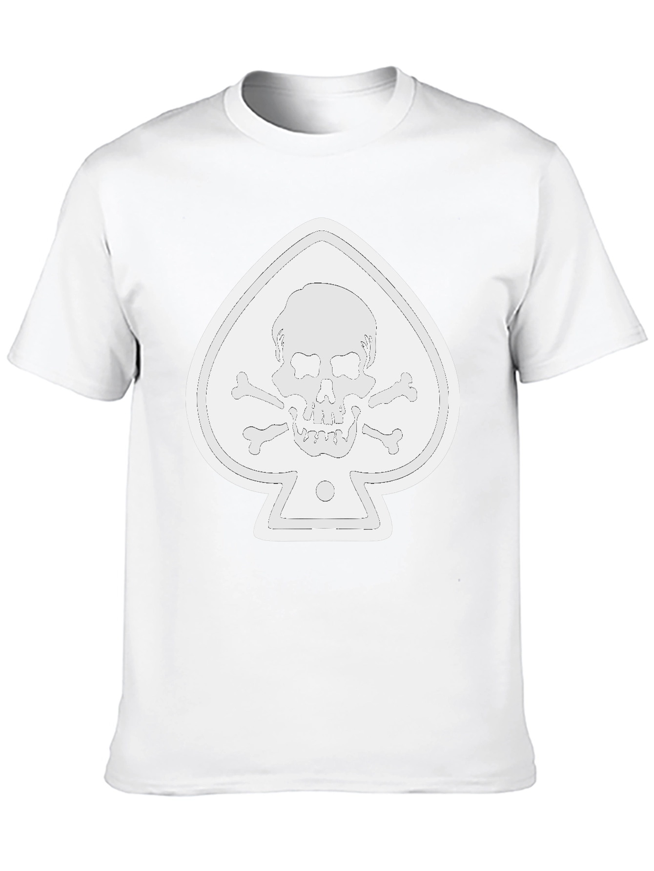 Spade Skull Graphic Tee - Black