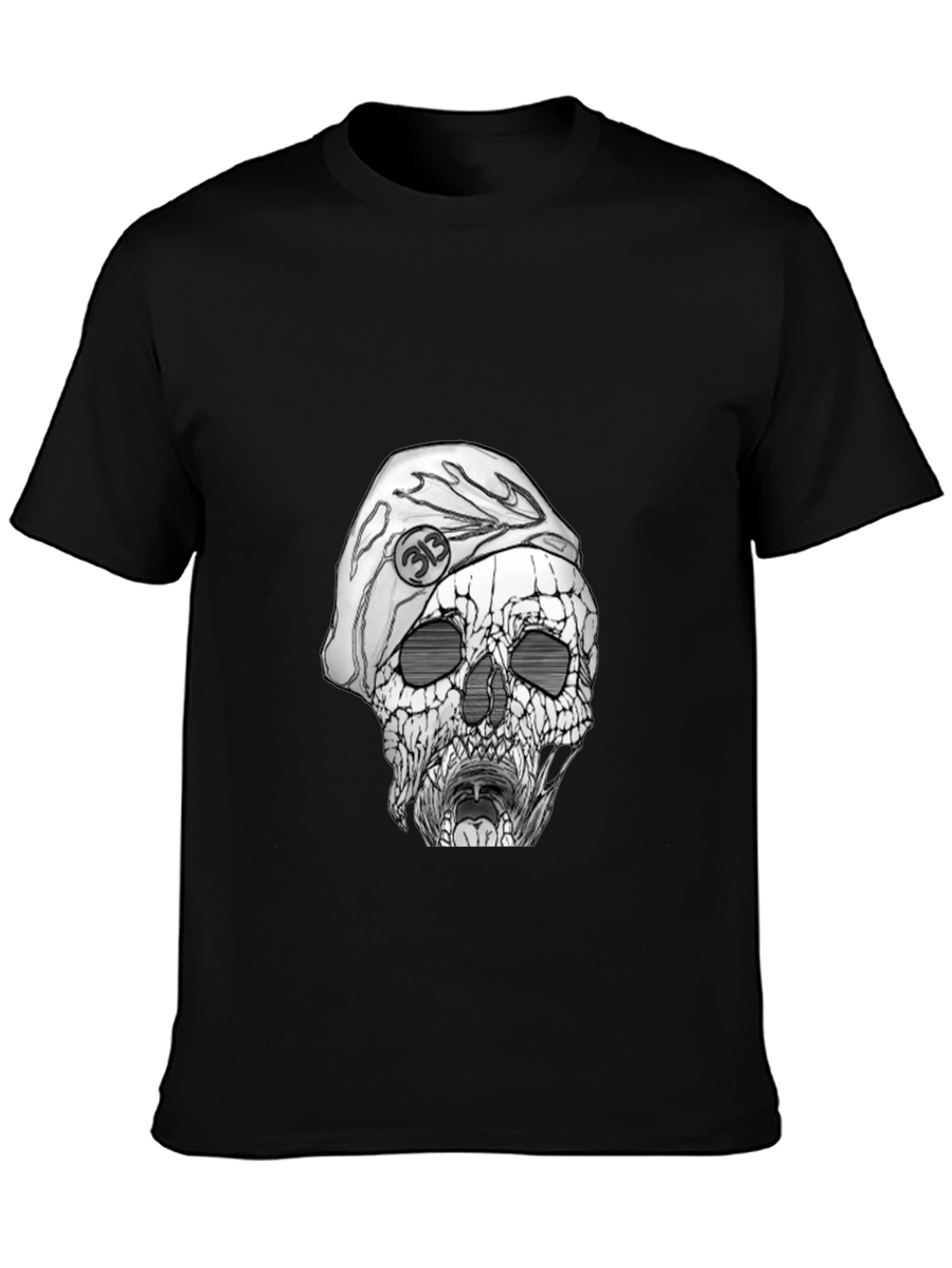 Skull with Beret Graphic Tee
