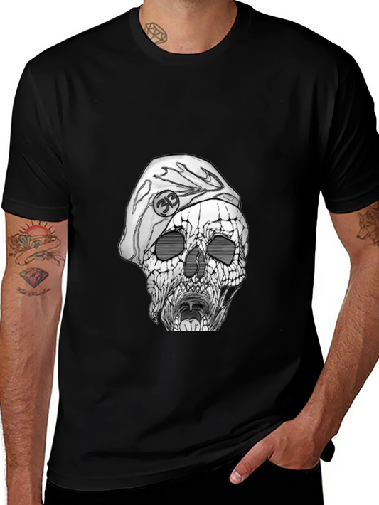 Skull with Beret Graphic Tee