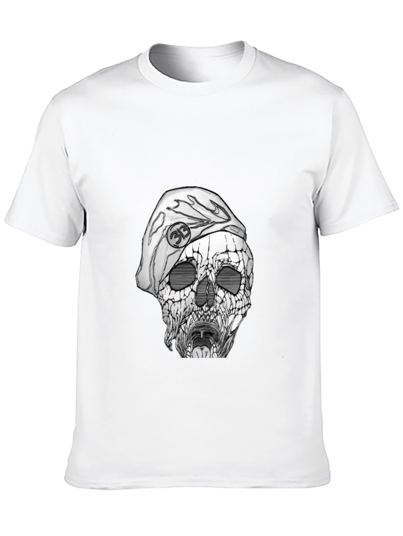 Skull with Beret Graphic Tee