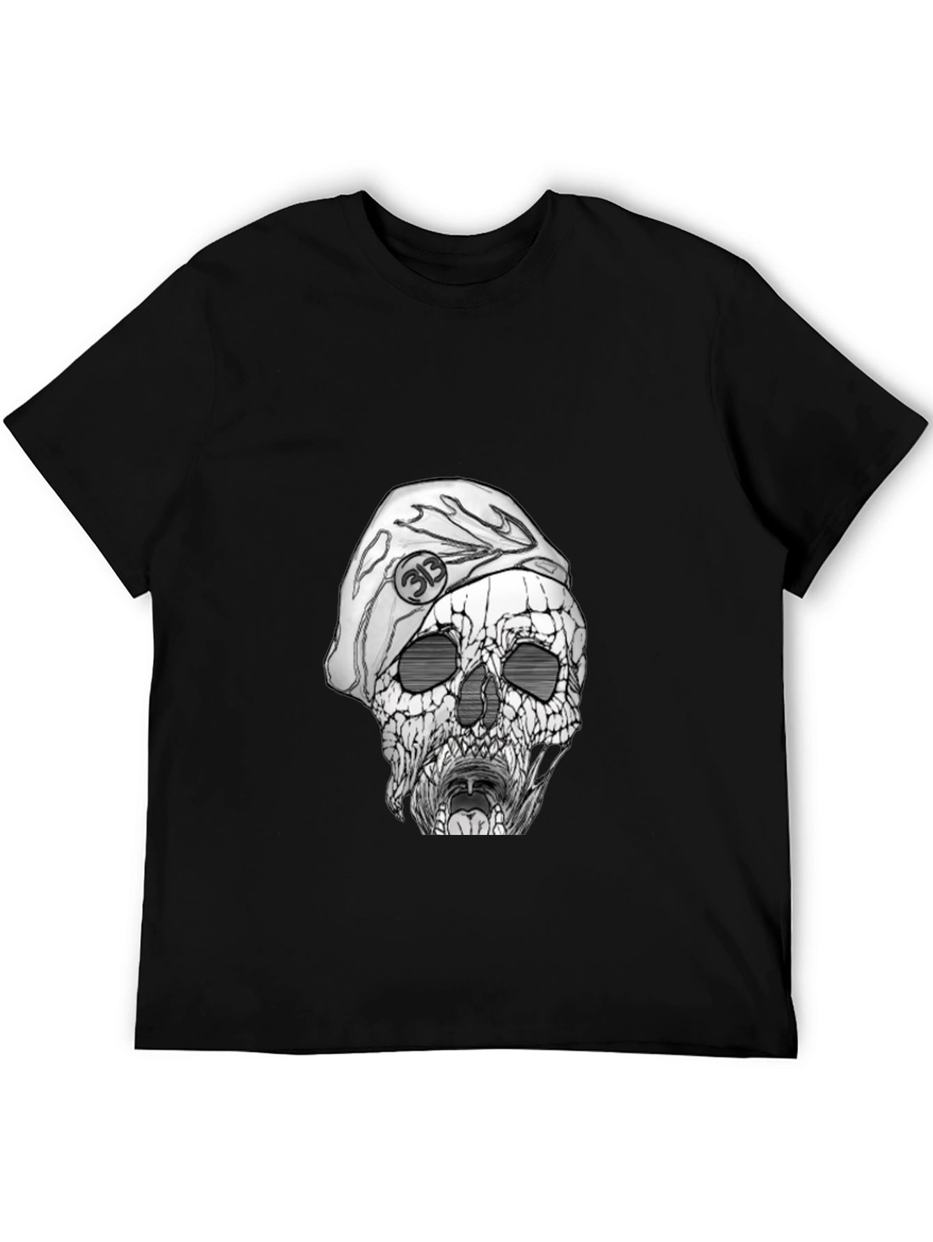 Skull with Beret Graphic Tee