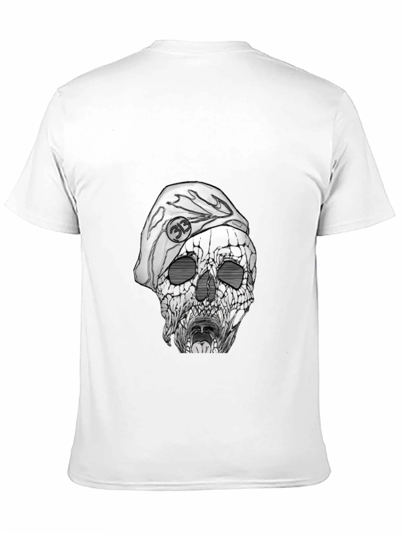 Skull with Beret Graphic Tee