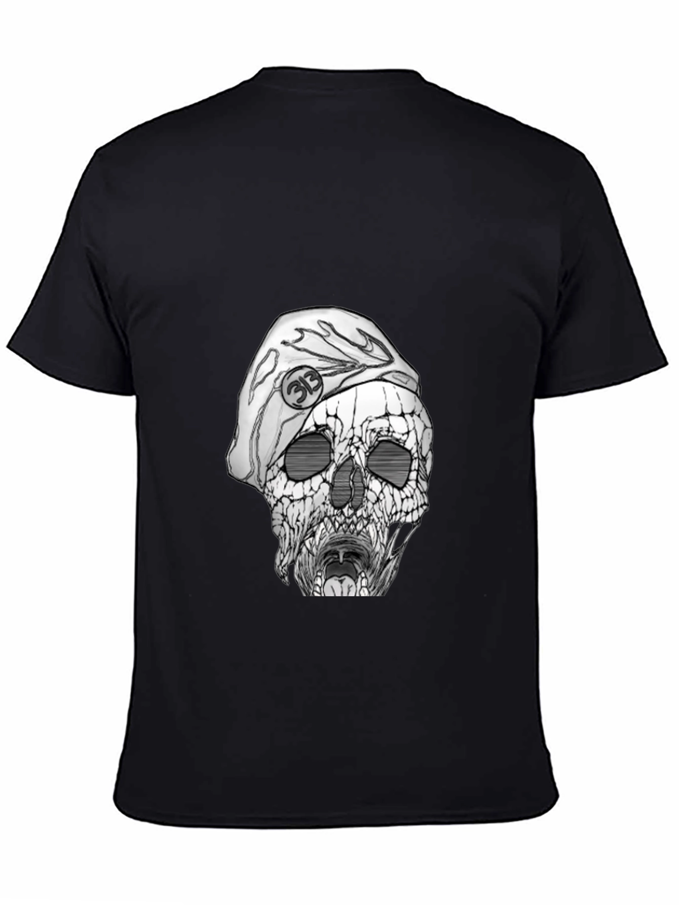 Skull with Beret Graphic Tee
