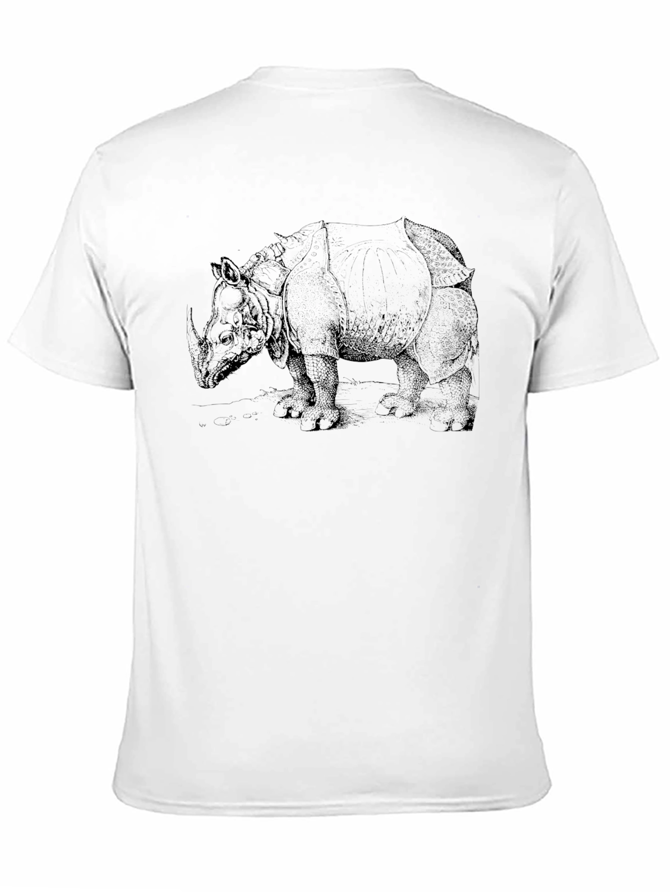 Rhino Sketch T-Shirt - Black