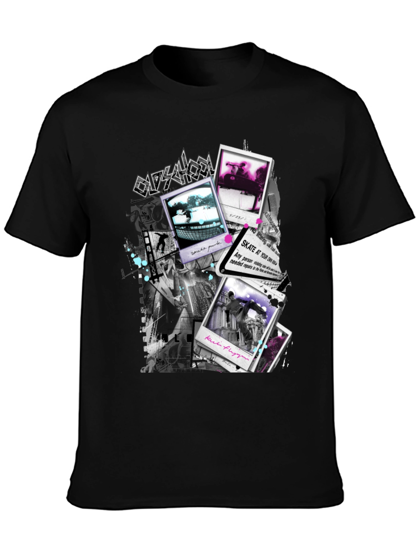 Oldschool Black Graphic T-Shirt