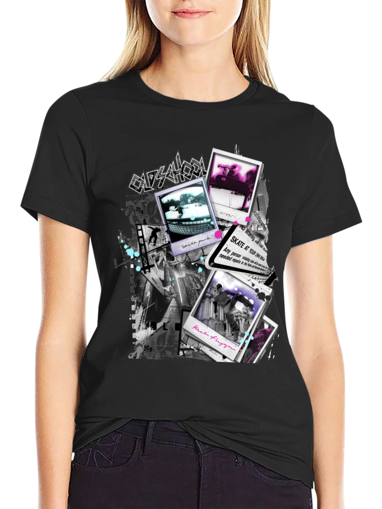 Oldschool Black Graphic T-Shirt