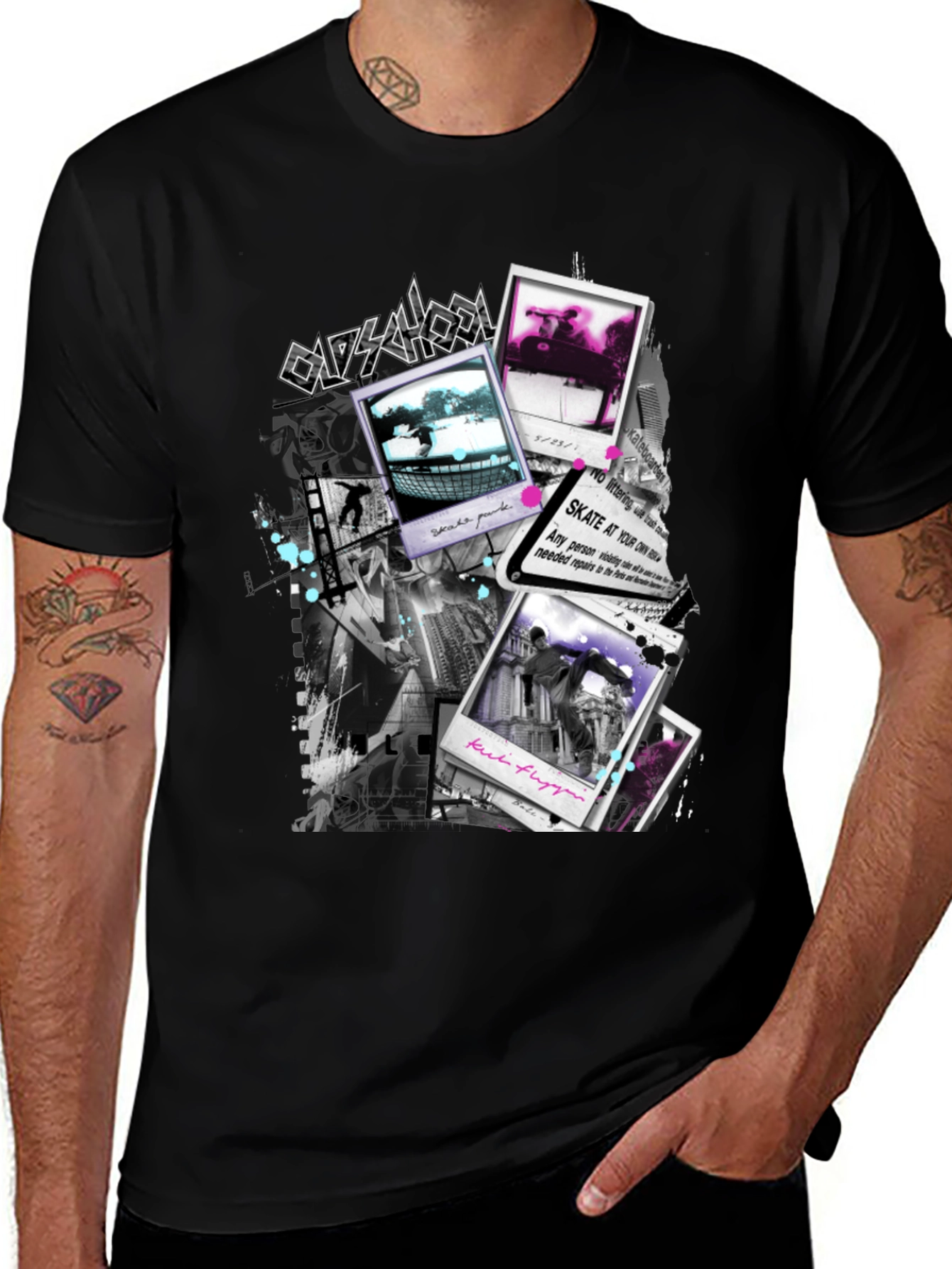 Oldschool Black Graphic T-Shirt