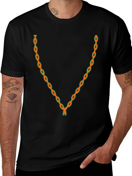 Mens Chain Graphic Tee - Bold Style Statement