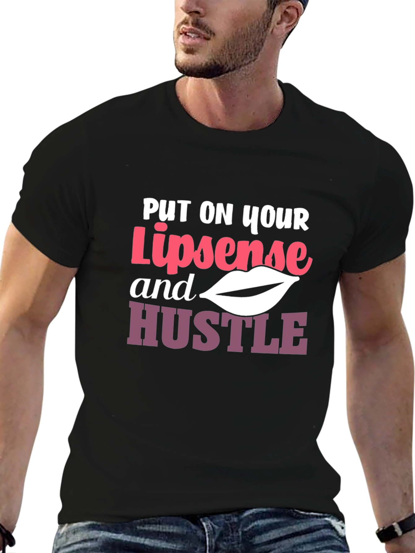 Lipsense and Hustle Graphic Tee - Black