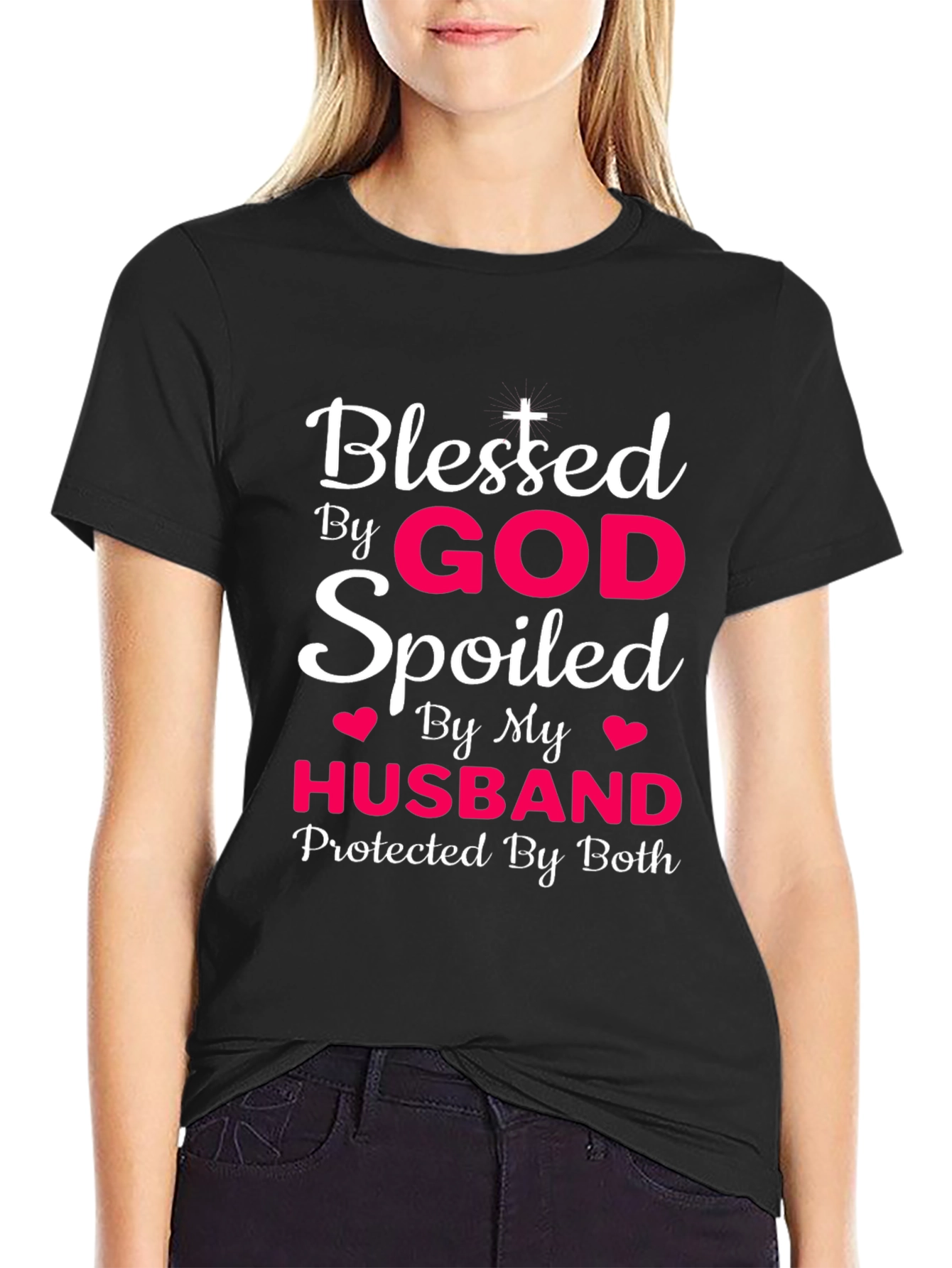 Blessed By God Spoiled By Husband T-Shirt