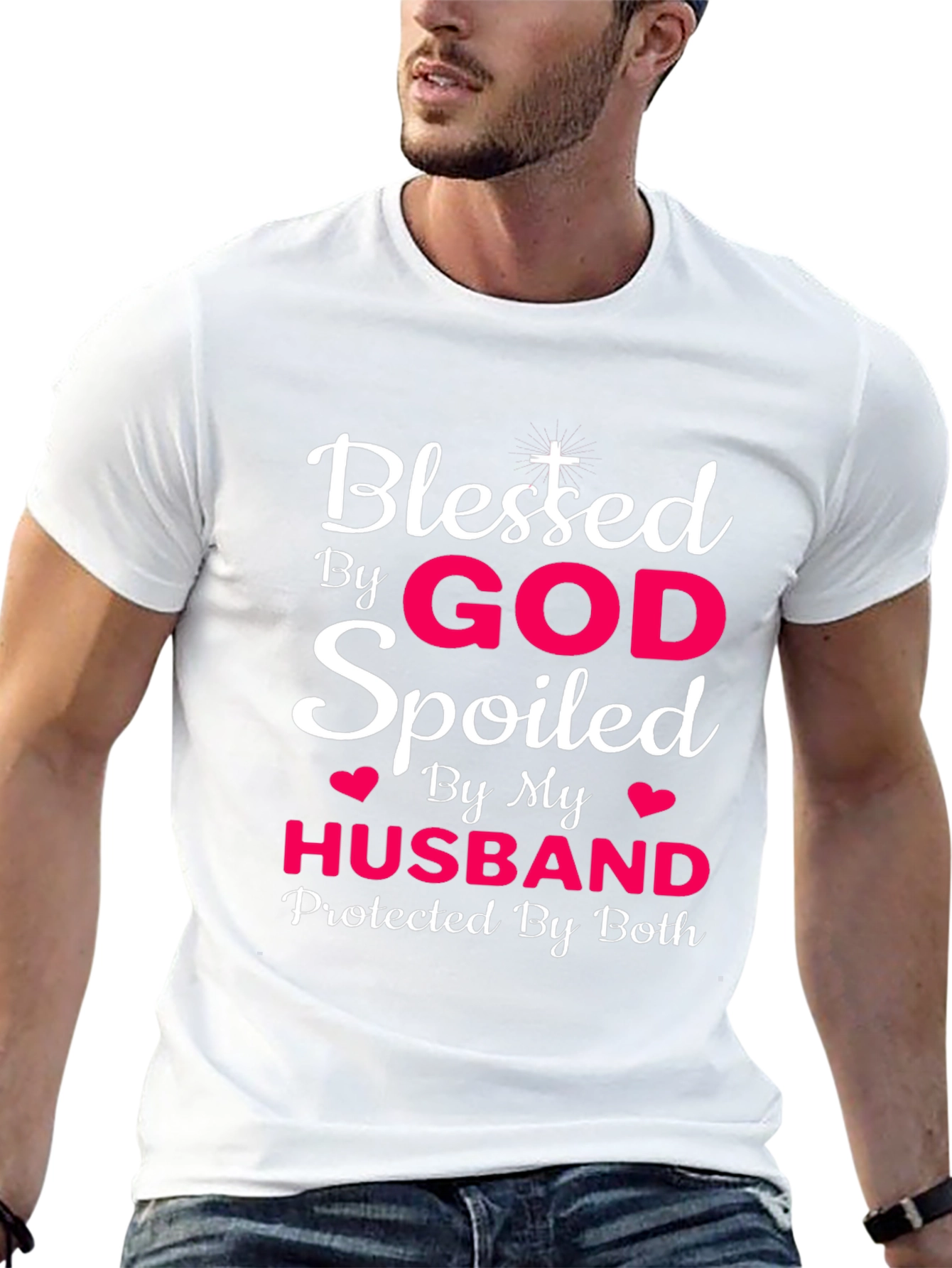Blessed By God Spoiled By Husband T-Shirt