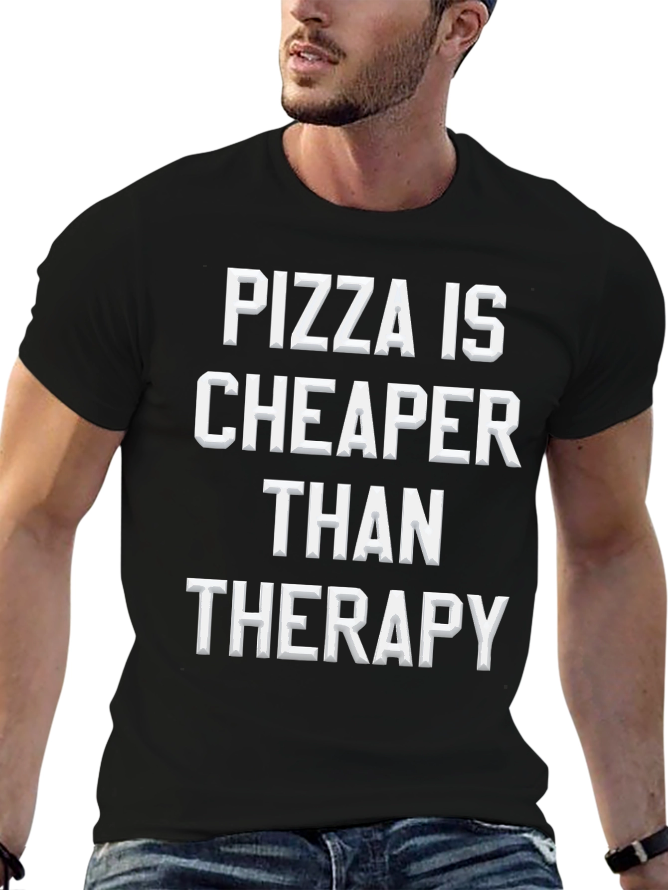 Pizza is Cheaper Than Therapy Graphic Tee