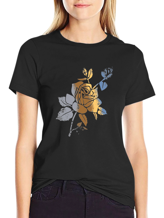 Floral Graphic Tee - Rose Design T-Shirt