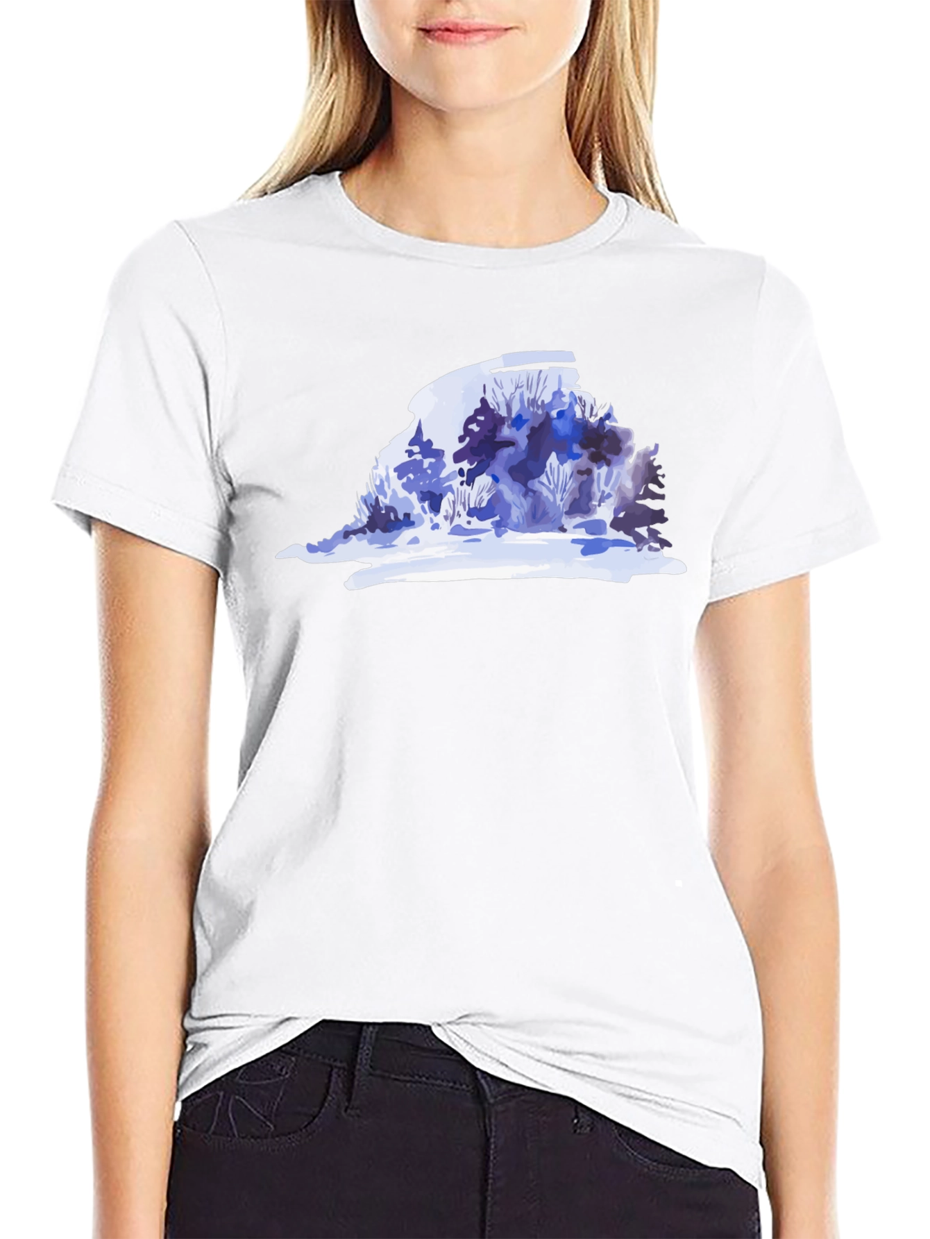 Winter Bush Graphic Tee - Stylish Nature Inspired Design