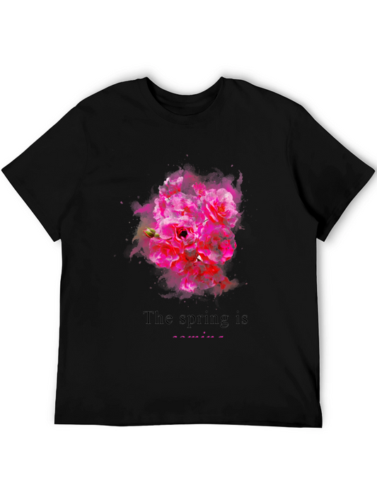Spring Blossom Graphic T-Shirt for Men
