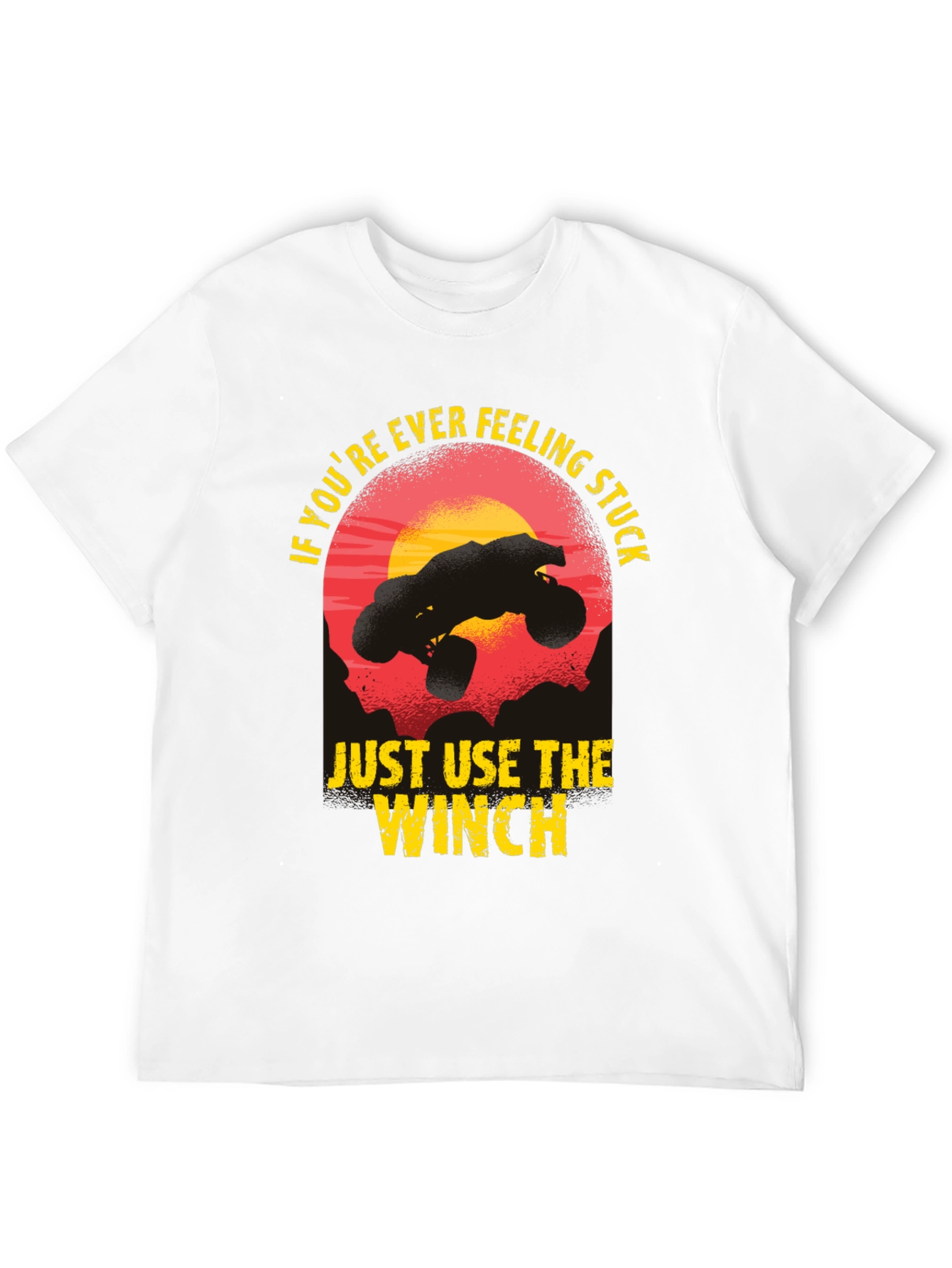 Feeling Stuck? Use The Winch Black Graphic Tee