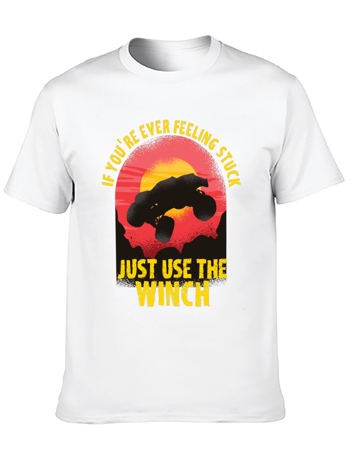 Feeling Stuck? Use The Winch Black Graphic Tee