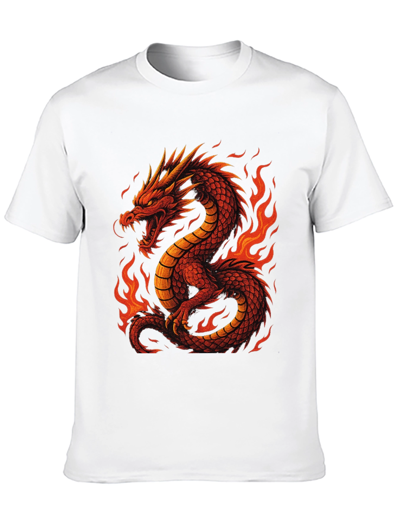 Fiery Dragon Graphic Tee - Bold & Unique