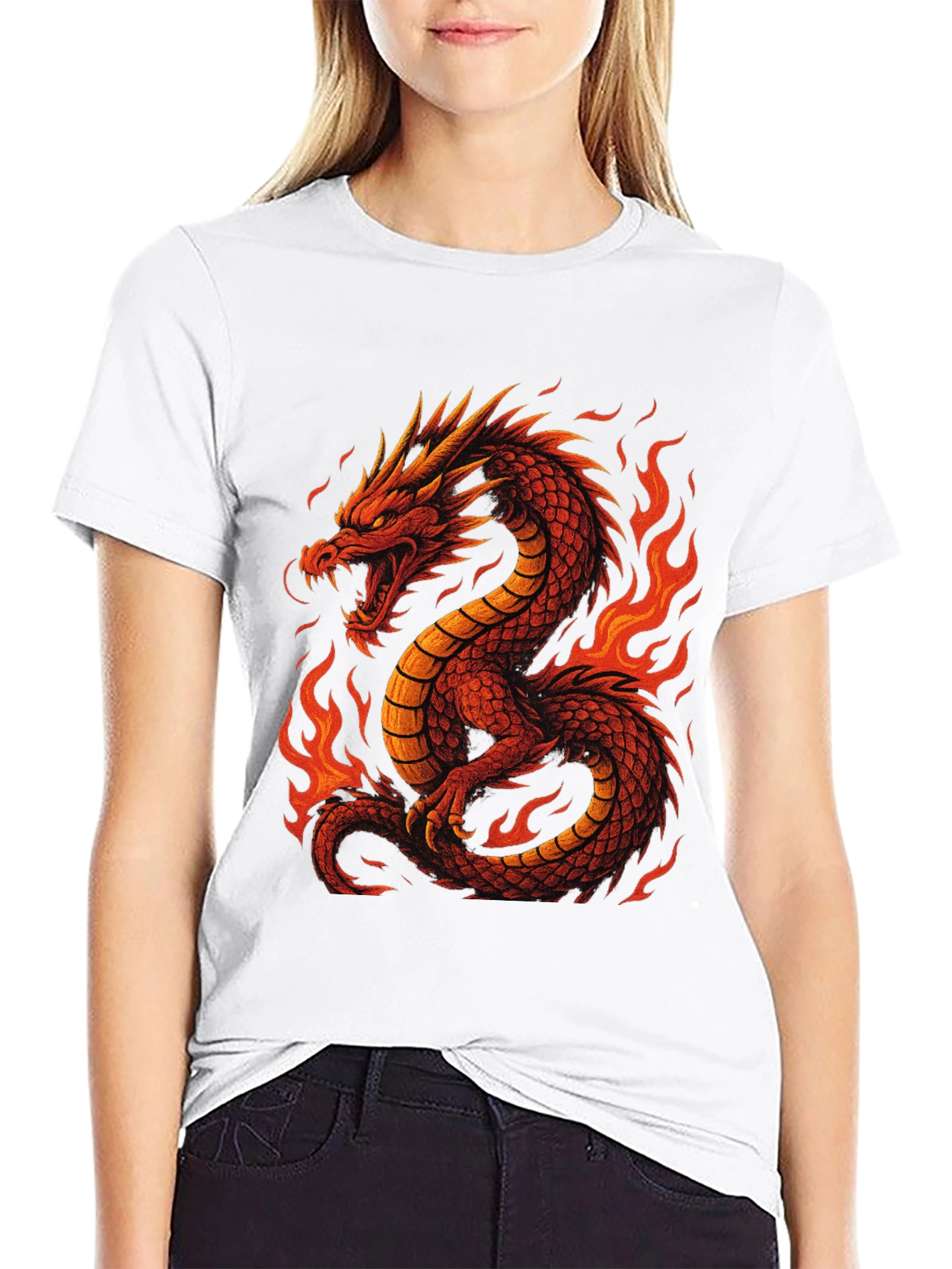 Fiery Dragon Graphic Tee - Bold & Unique