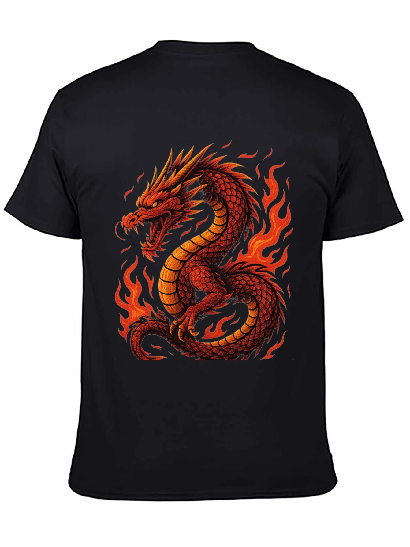 Fiery Dragon Graphic Tee - Bold & Unique