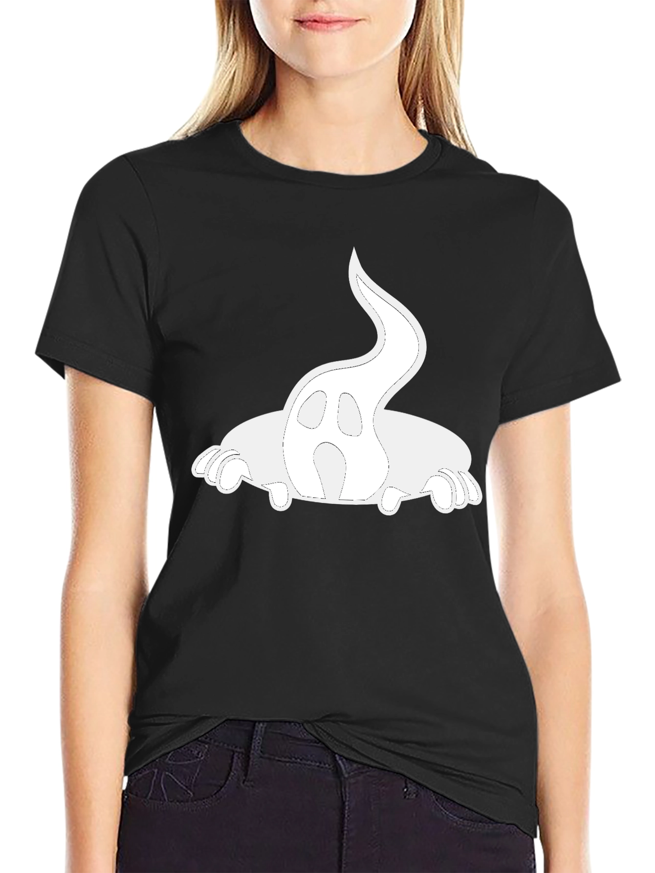 Ghost Graphic T-Shirt | Spooky Ghost Print Tee | Halloween Style Shirt | Cute Creepy Graphic Tee | Free Shipping $50+