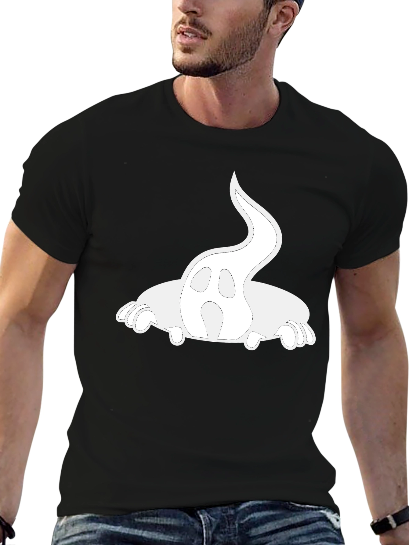 Ghost Graphic T-Shirt | Spooky Ghost Print Tee | Halloween Style Shirt | Cute Creepy Graphic Tee | Free Shipping $50+