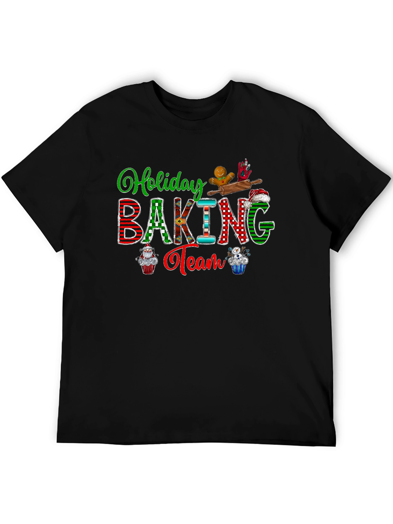 Holiday Baking Team T-Shirt - Festive Christmas Apparel