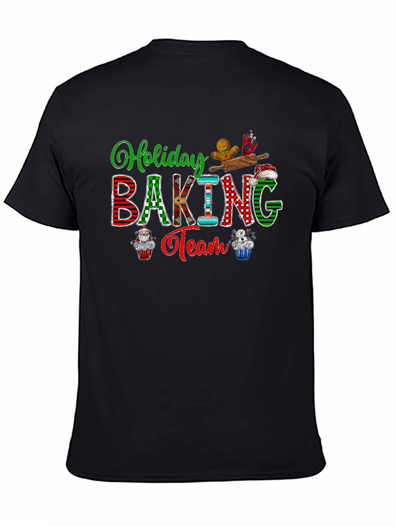 Holiday Baking Team T-Shirt - Festive Christmas Apparel