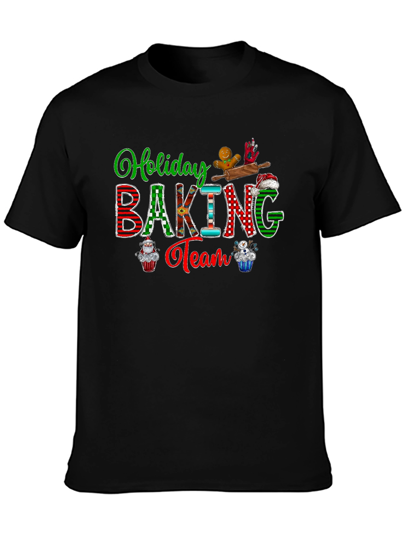 Holiday Baking Team T-Shirt - Festive Christmas Apparel