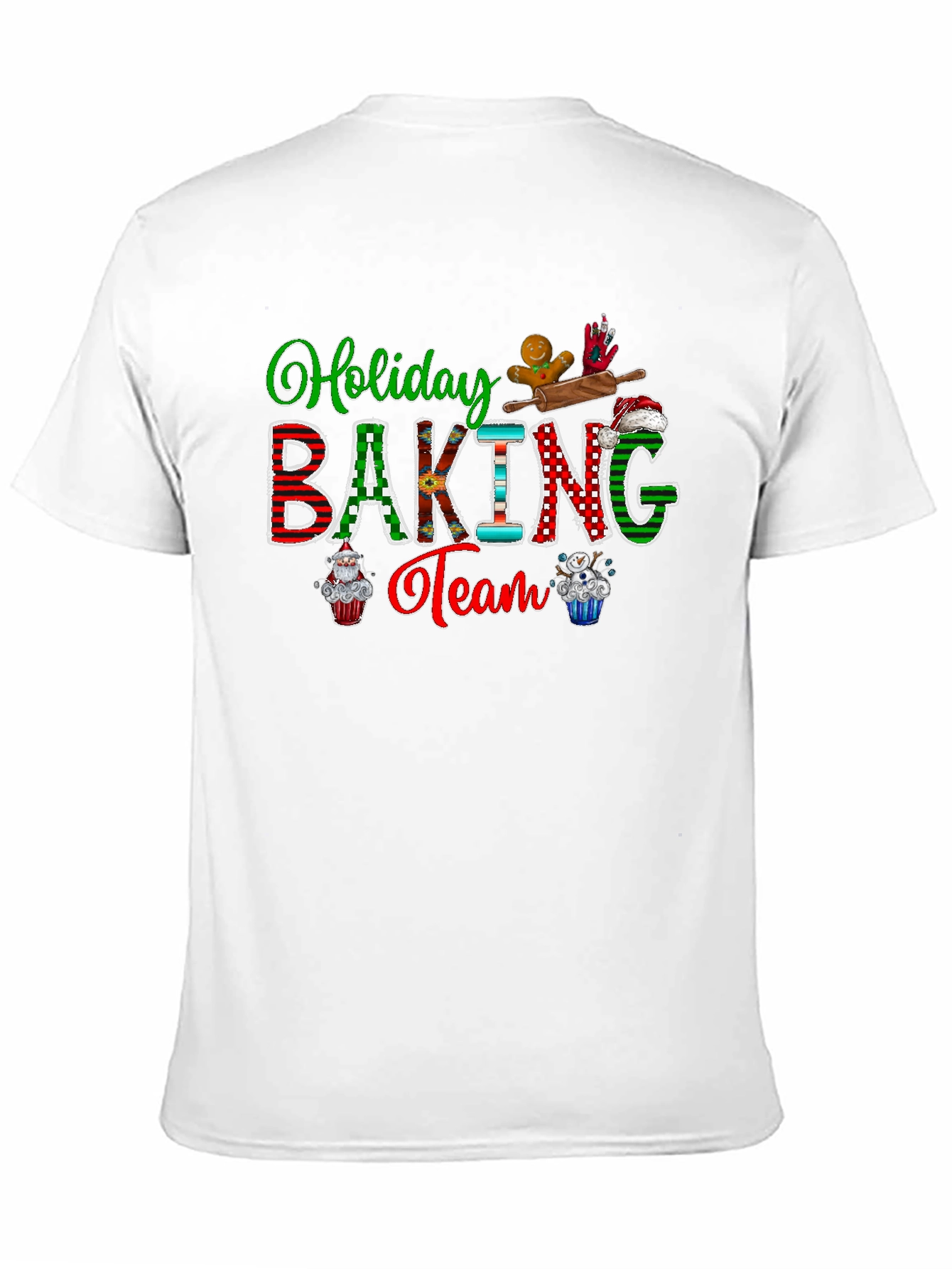 Holiday Baking Team T-Shirt - Festive Christmas Apparel