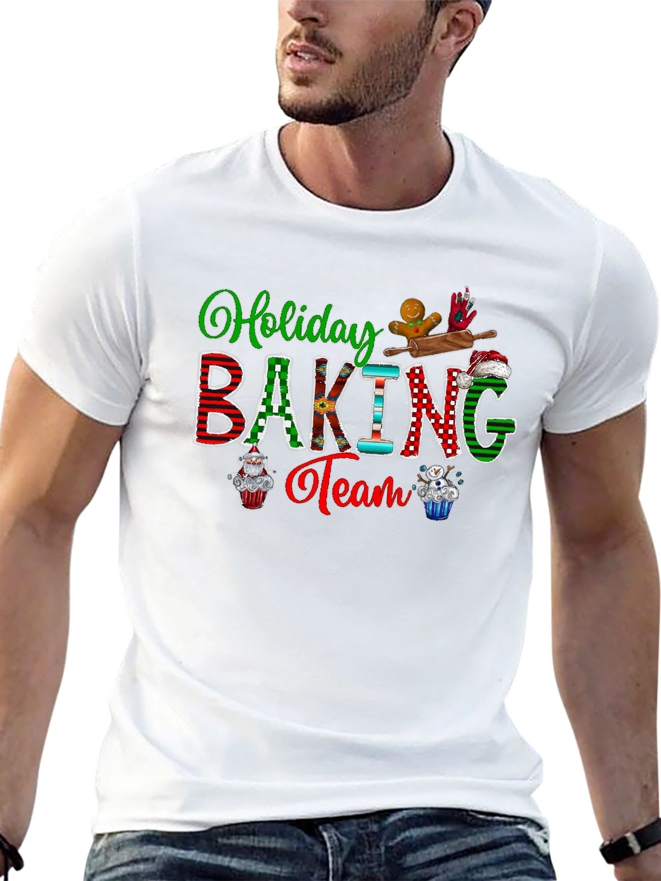 Holiday Baking Team T-Shirt - Festive Christmas Apparel
