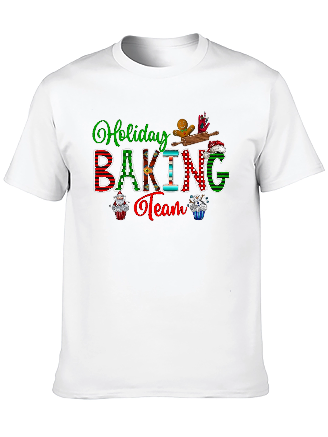 Holiday Baking Team T-Shirt - Festive Christmas Apparel