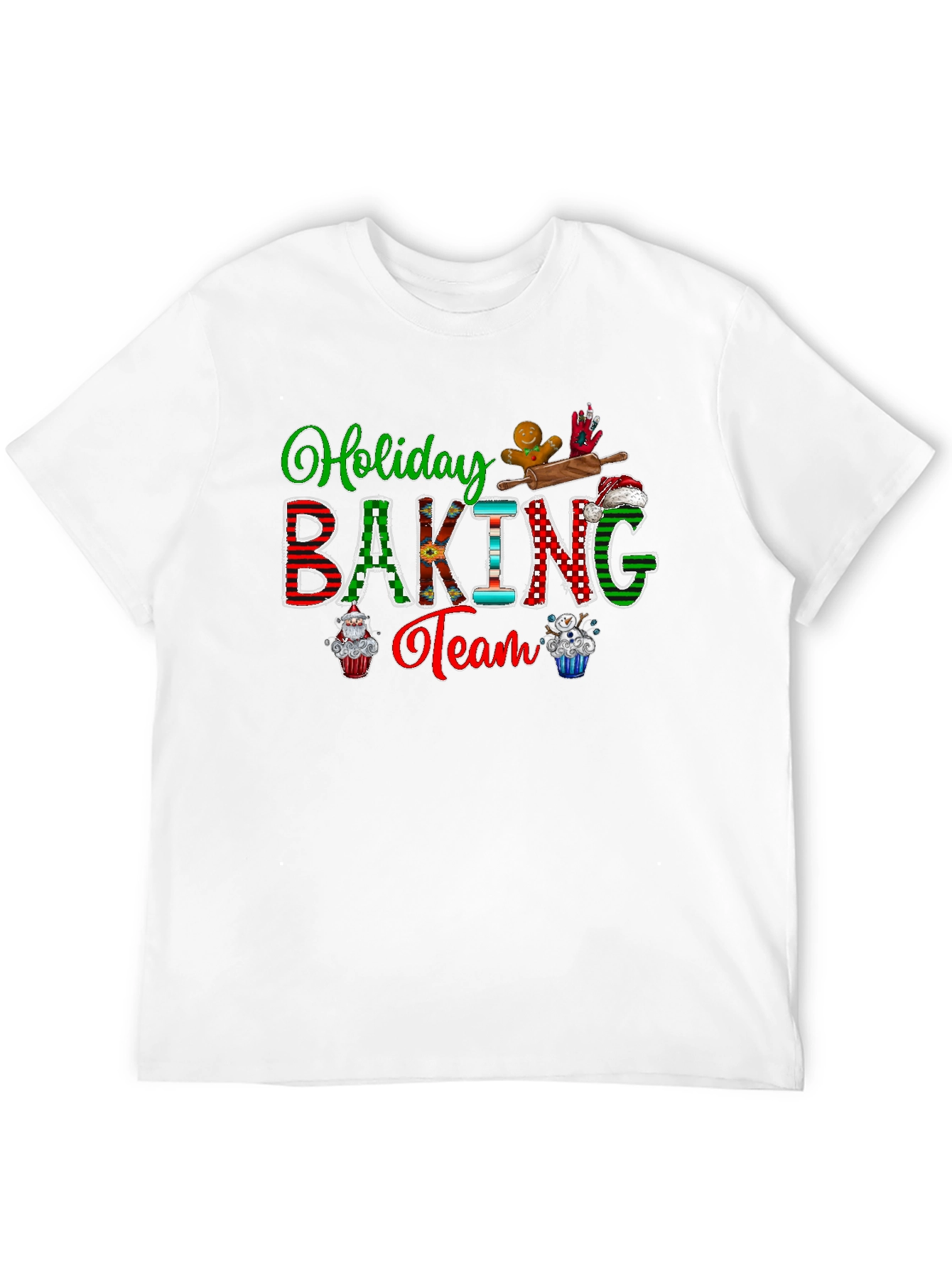 Holiday Baking Team T-Shirt - Festive Christmas Apparel