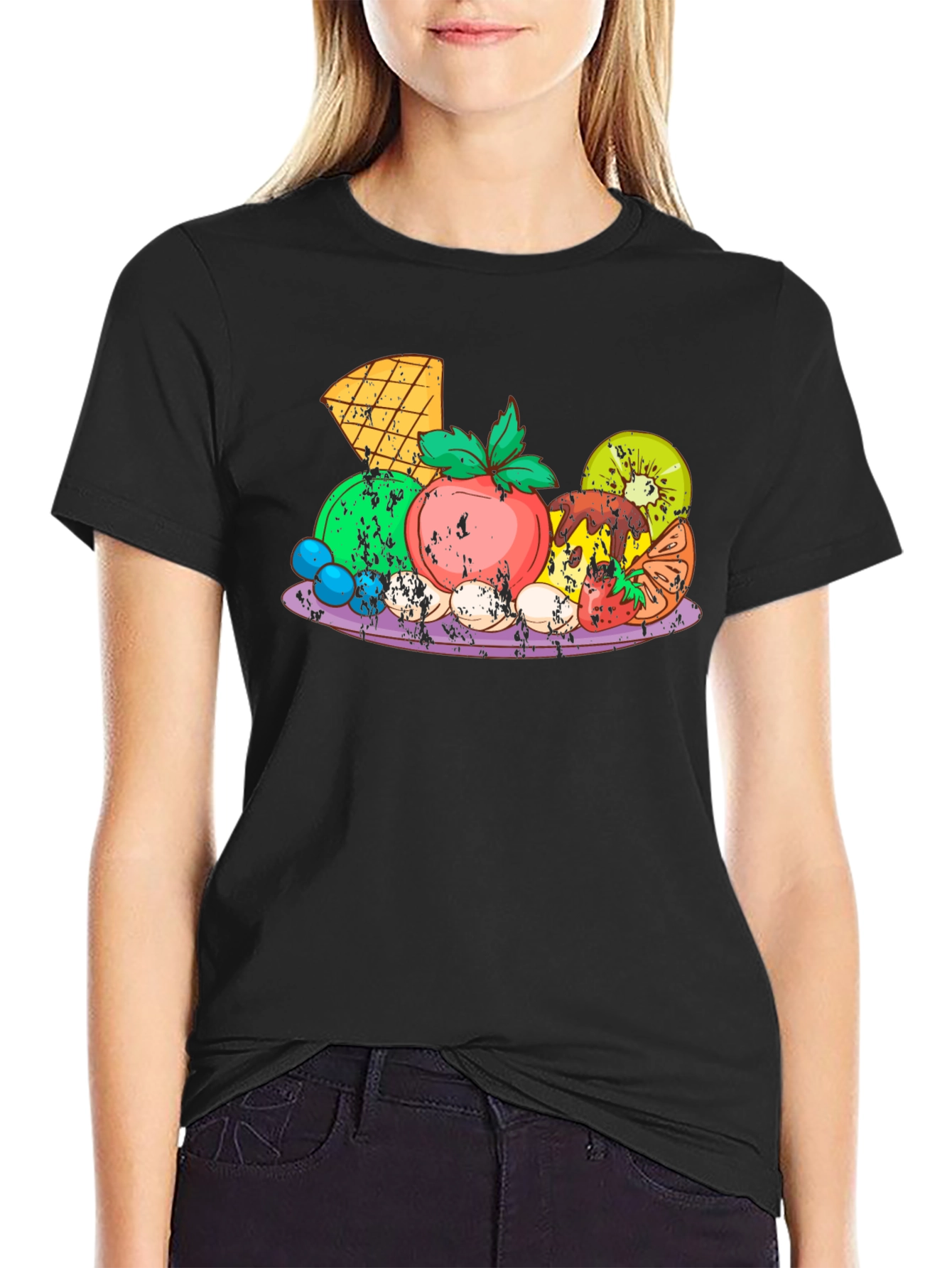 Fruit Platter Graphic Tee - Black