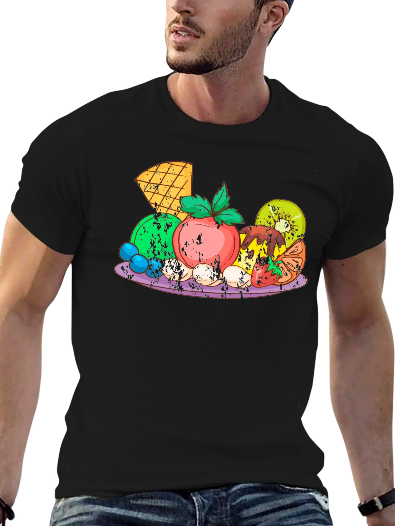 Fruit Platter Graphic Tee - Black