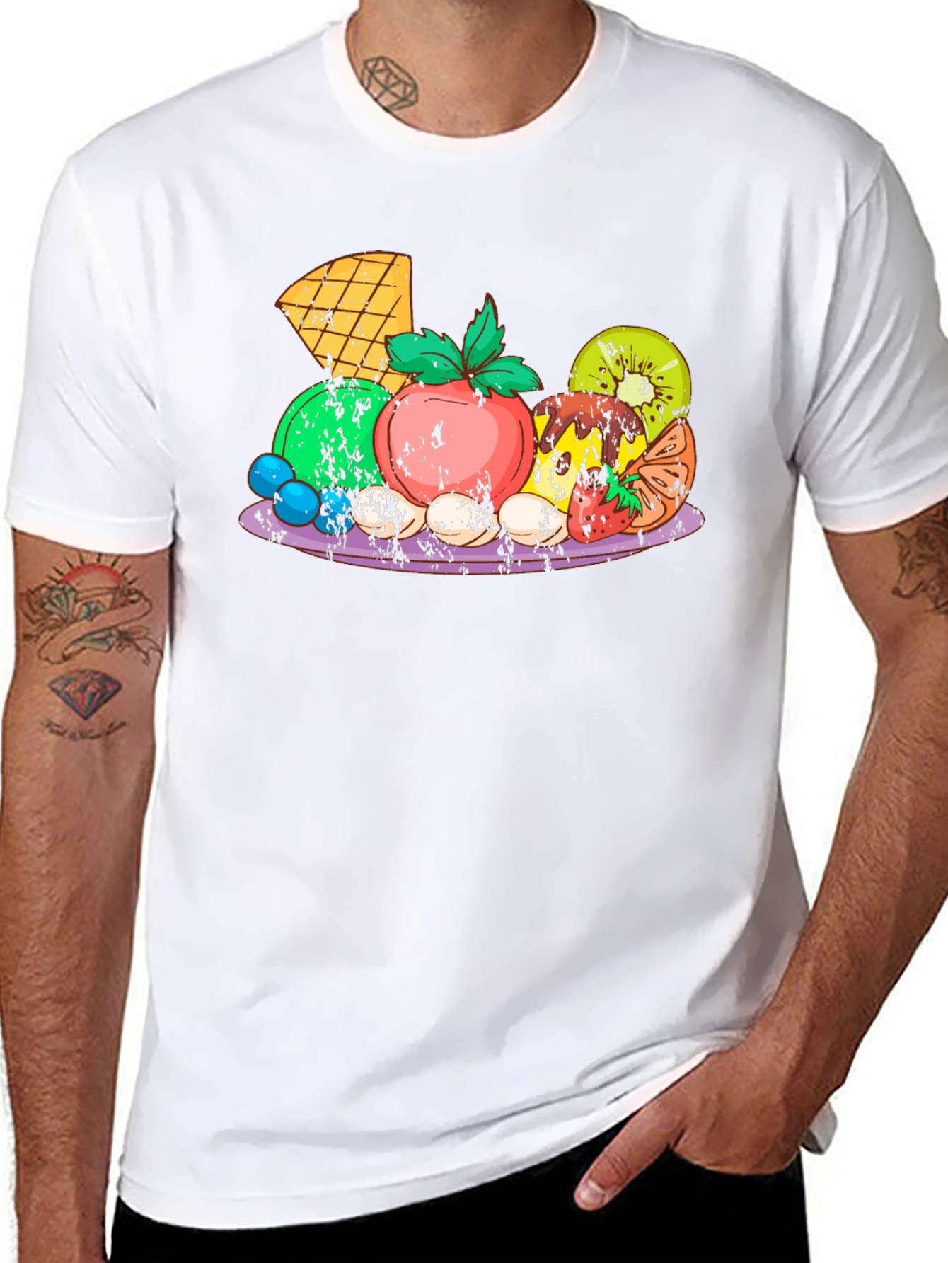 Fruit Platter Graphic Tee - Black