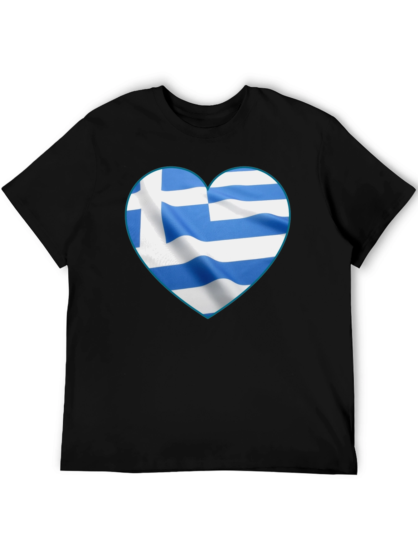 Greek Flag Heart T-Shirt