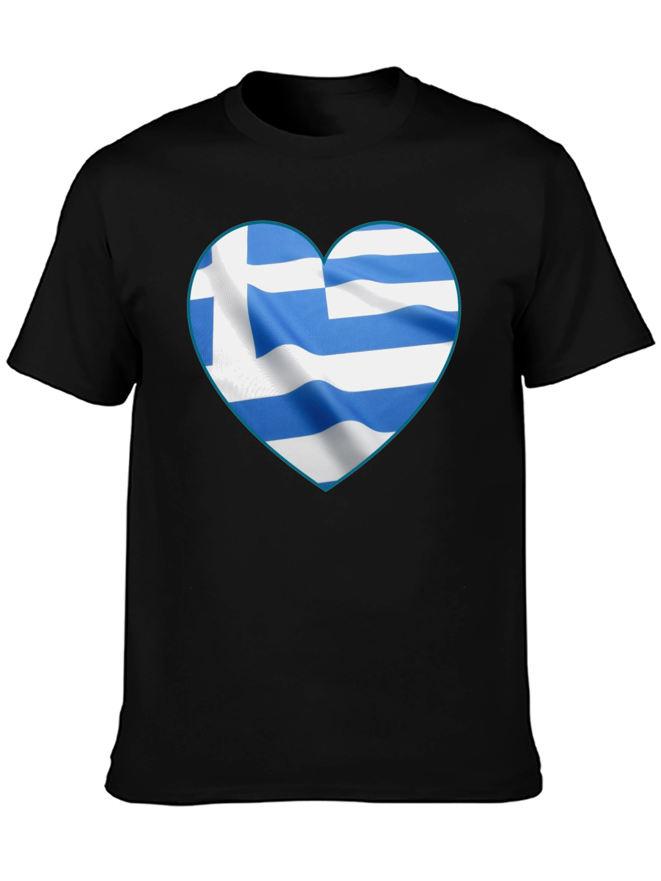 Greek Flag Heart T-Shirt