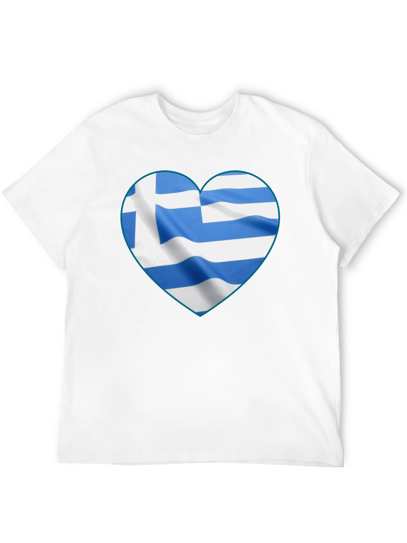 Greek Flag Heart T-Shirt