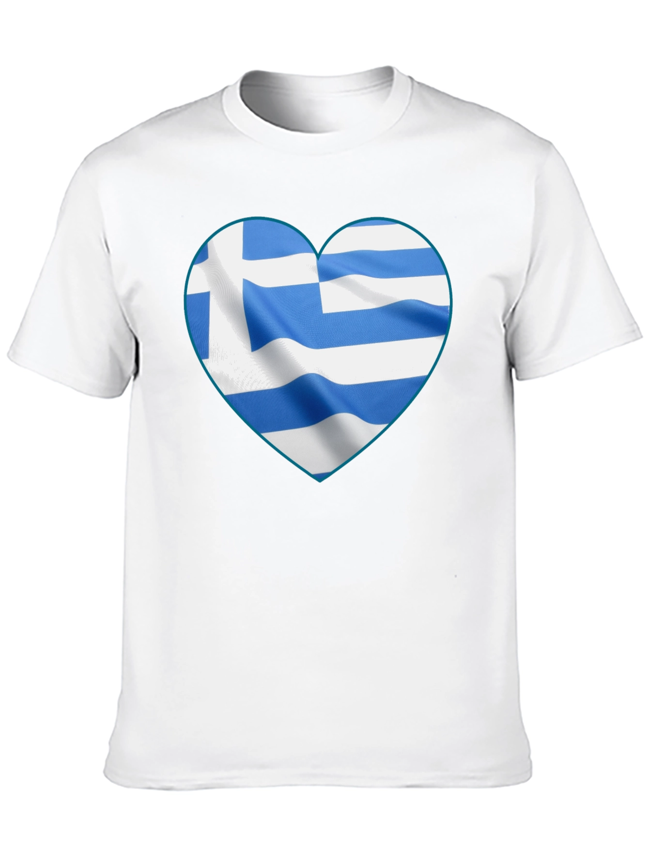 Greek Flag Heart T-Shirt