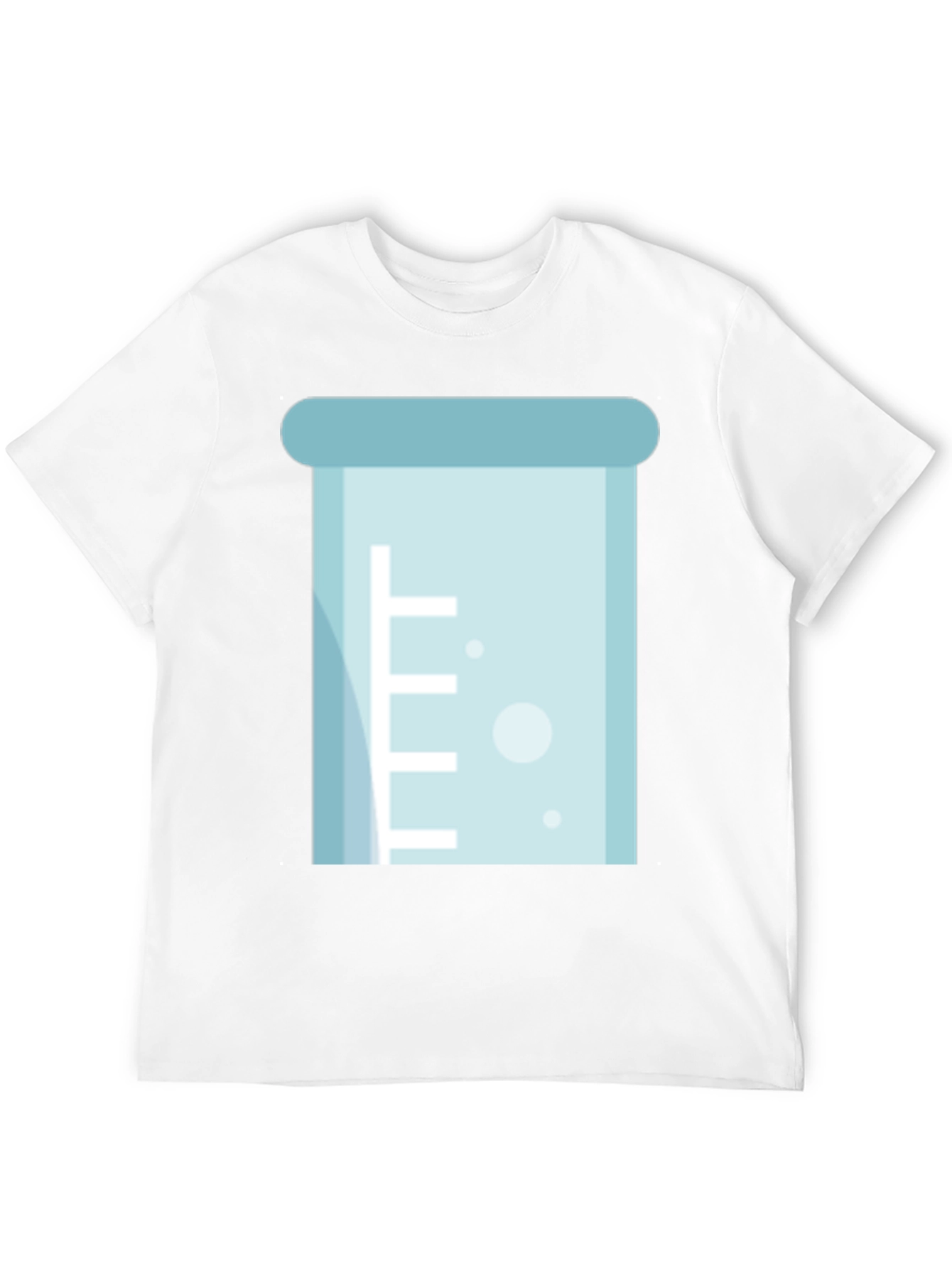 Science Beaker Graphic T-Shirt - Black Casual Style