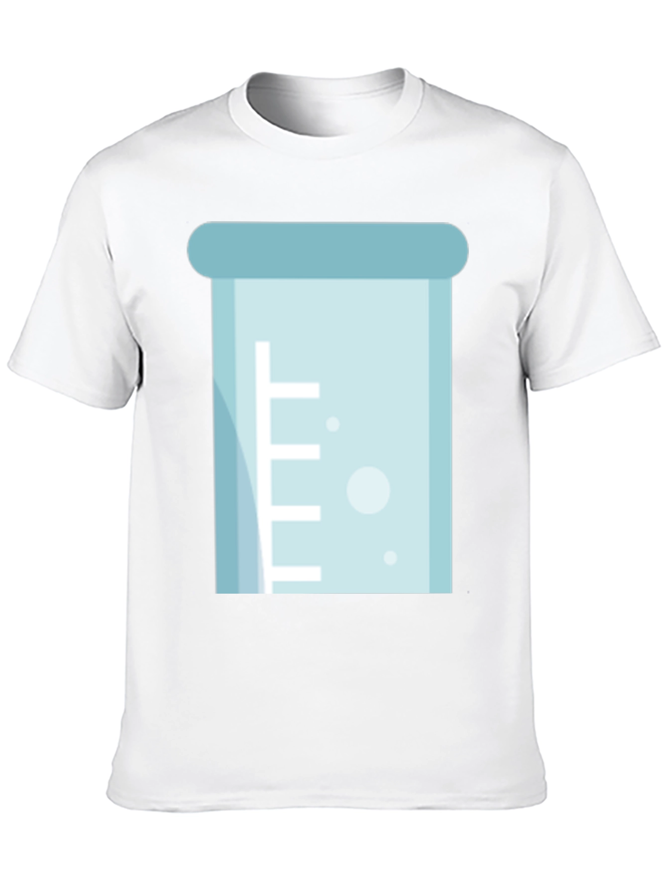 Science Beaker Graphic T-Shirt - Black Casual Style