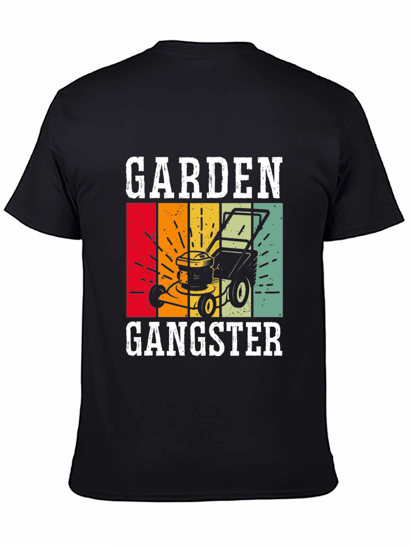 Garden Gangster Graphic T-Shirt - Retro Lawn Mower Design